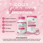COLLY glutathione brittening supplement  30 CAPSULE IN 1 BOX  MADE IN Malaysia